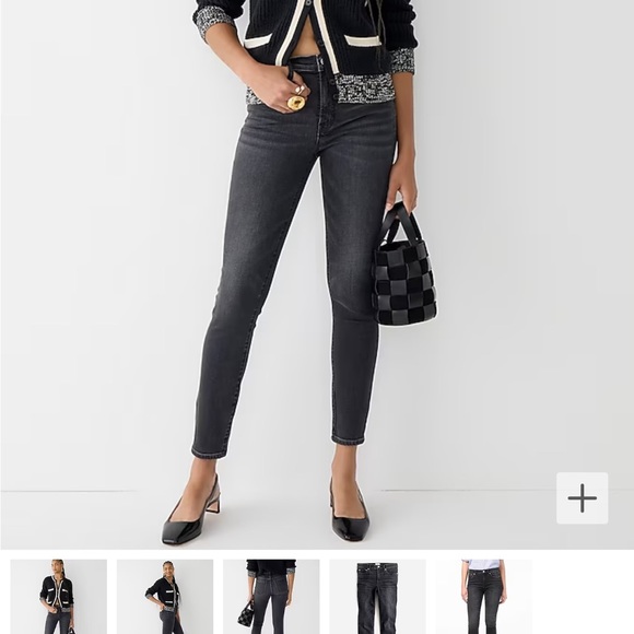 Jcrew 9" high-rise toothpick jean in Charcoal wash size 28 - Picture 5 of 5